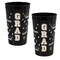 6 3/4" 32 oz. Bright Black Grad Reusable Plastic Tumblers 12 Count